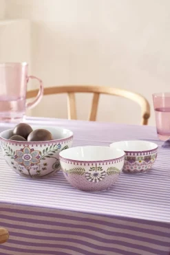 Pip Studio Porzellan Sets|Lily & Lotus Frühstück Set/3 Lila Violett