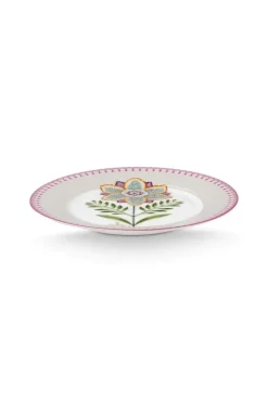 Pip Studio Frühstücksteller|Lily & Lotus Frühstücksteller Lila 21cm Weiß