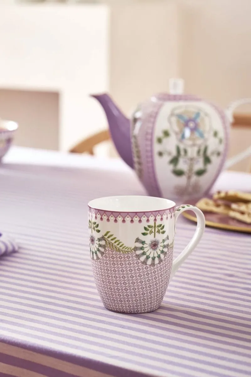 Pip Studio Porzellan Sets|Teetassen|Lily & Lotus Set/2 Tassen Gross Lila 350ml Violett