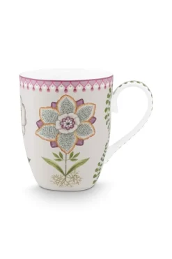 Pip Studio Teetassen|Lily & Lotus Tasse Gross Lila 350ml Weiß