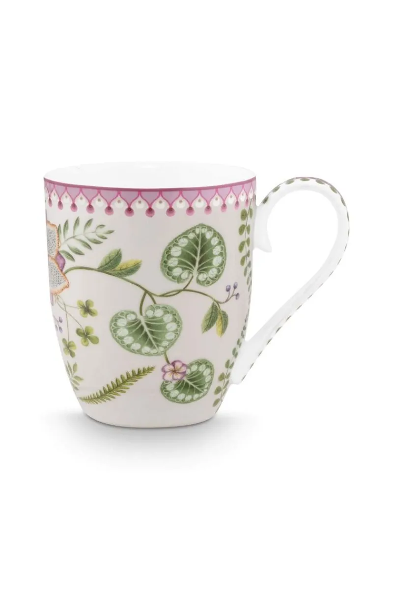 Pip Studio Teetassen|Lily & Lotus Tasse XL Lila 450ml Weiß