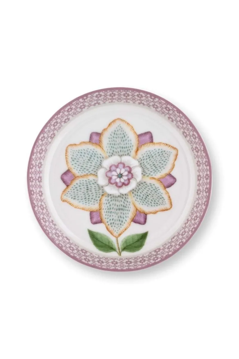 Pip Studio Teebeutelablage|Lily & Lotus Teebeutelablage Lila 9cm Weiß