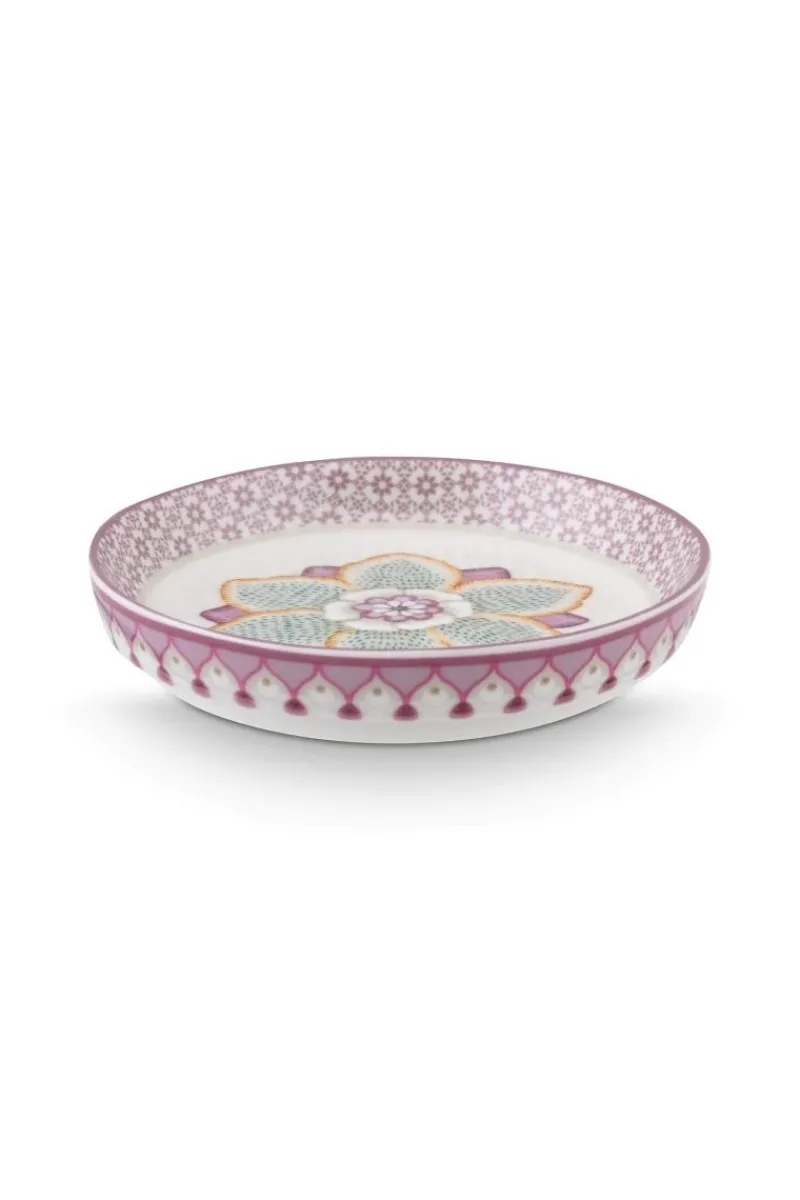 Pip Studio Teebeutelablage|Lily & Lotus Teebeutelablage Lila 9cm Weiß