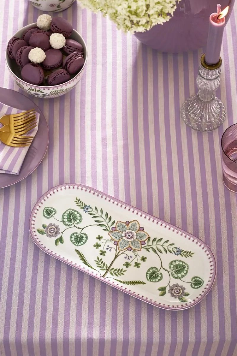 Pip Studio Tortenteller|Lily & Lotus Tortenteller Rechteckig Lila Weiß