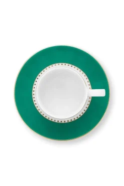 Pip Studio Espresso Tasse|Tasse & Untertasse|Love Birds Espresso Tasse & Untertasse Grün