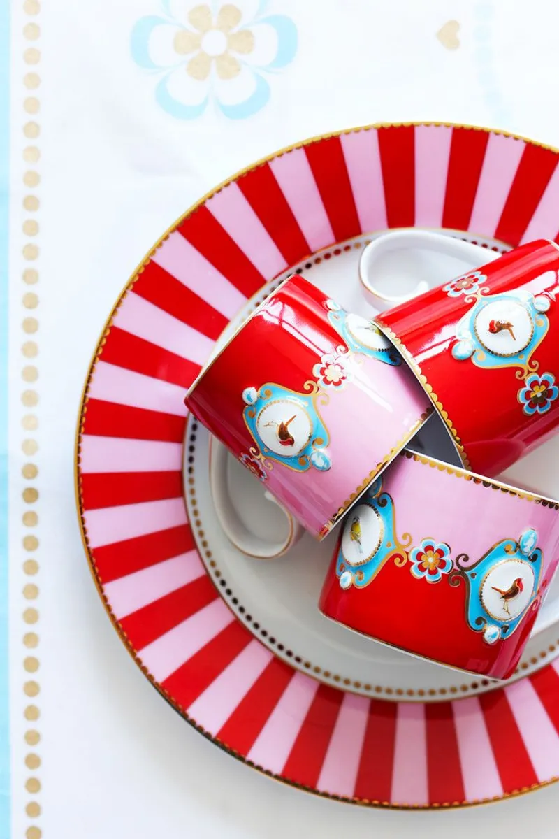 Pip Studio Essteller|Love Birds Essteller Rot/ 26,5 cm Rosa