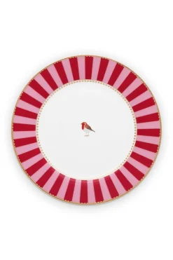 Pip Studio Frühstücksteller|Love Birds Frühstücksteller Rot/ 21 cm Rosa