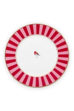 Pip Studio Gebäckteller|Love Birds Gebäckteller Rot/ 17 cm Rosa