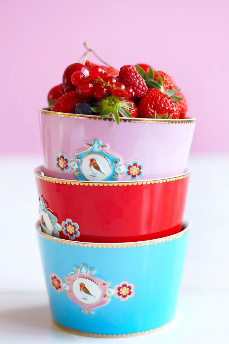Pip Studio Schalen|Love Birds Schale 15 cm Rosa
