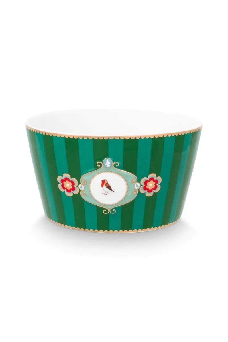 Pip Studio Schalen|Love Birds Schale Streifen Grün 15cm