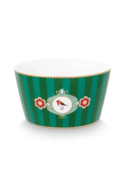Pip Studio Schalen|Love Birds Schale Streifen Grün 15cm