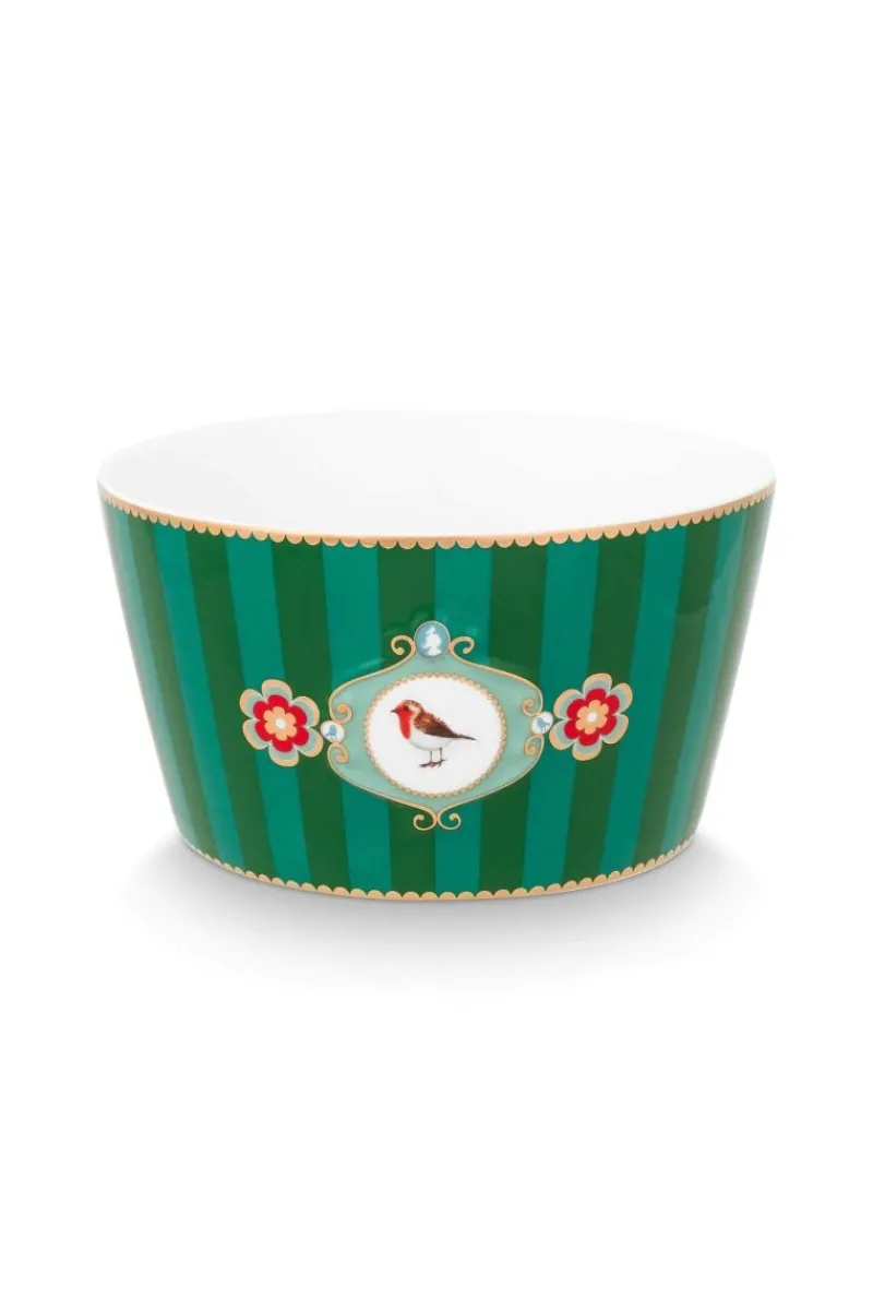 Pip Studio Schalen|Love Birds Schale Streifen Grün 15cm