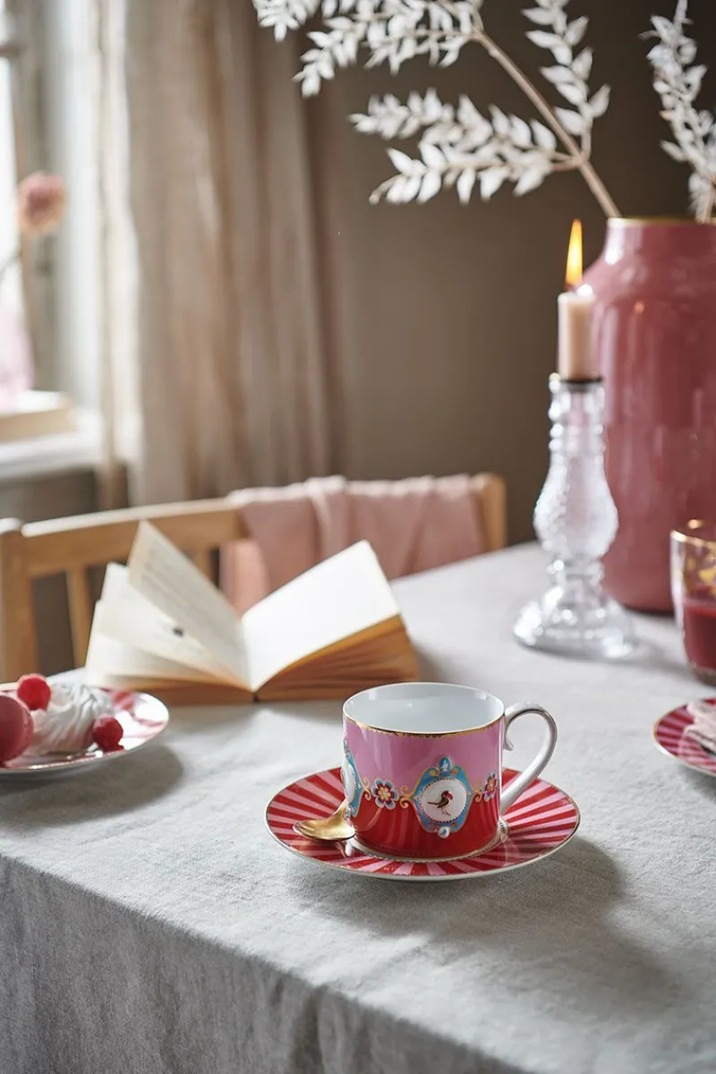 Pip Studio Teetassen|Kaffeetassen|Love Birds Tasse Gross Rot/Rosa