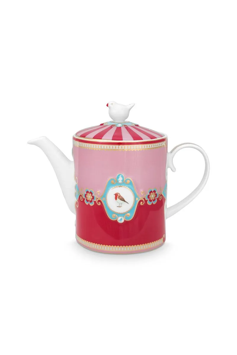Pip Studio Teekannen|Love Birds Teekanne Medium Rot/Rosa