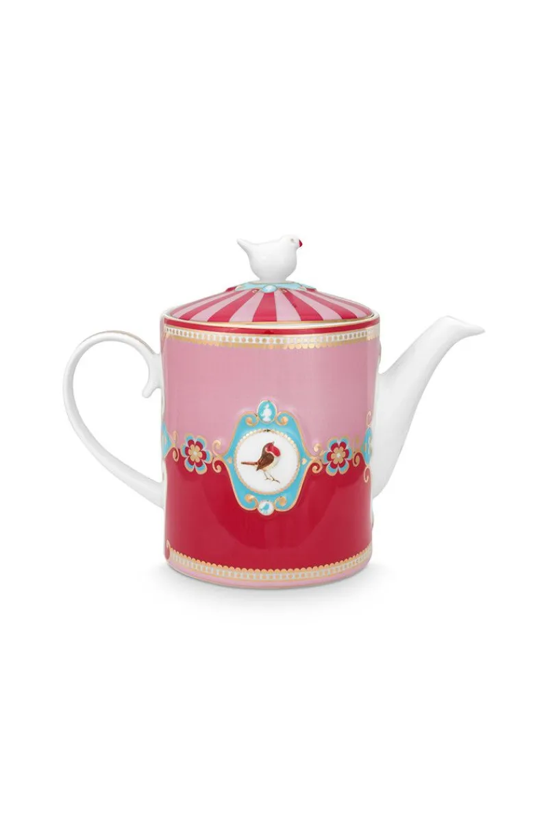 Pip Studio Teekannen|Love Birds Teekanne Medium Rot/Rosa