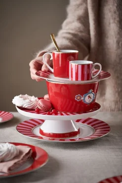 Pip Studio Tortenteller|Love Birds Tortenteller Klein Rot/Rosa
