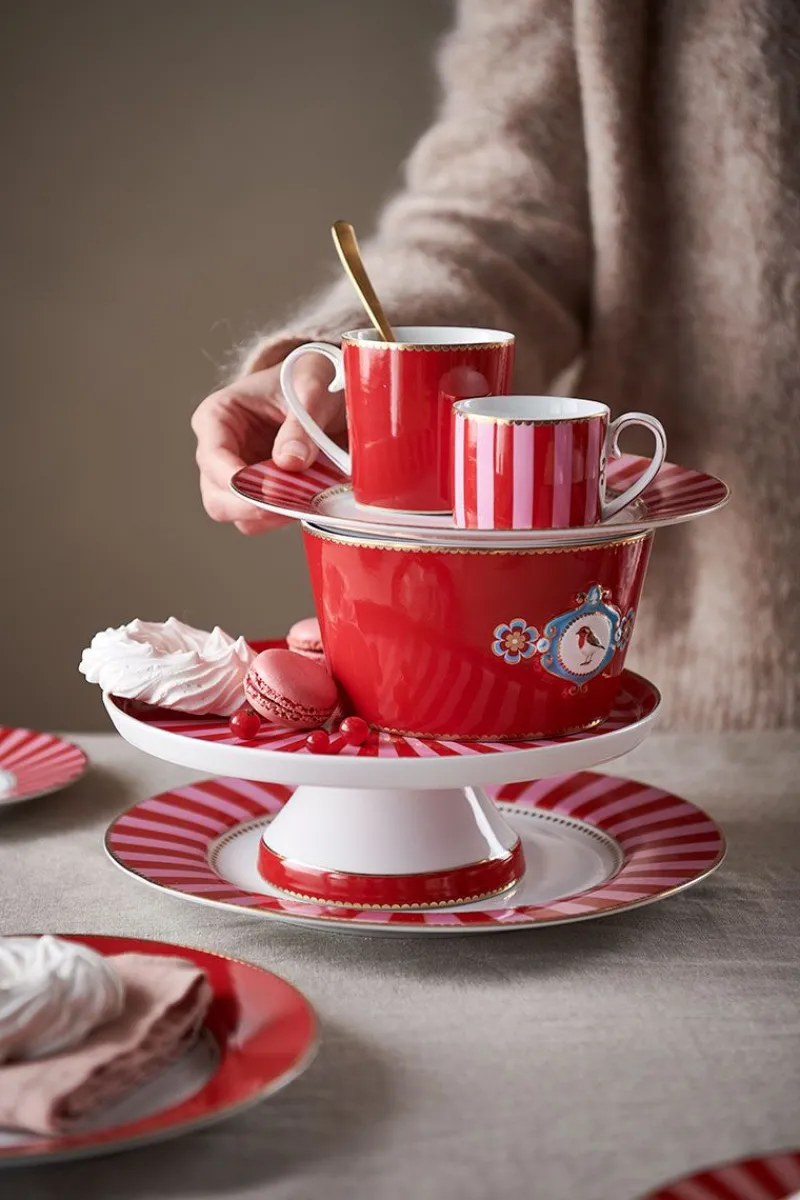 Pip Studio Tortenteller|Love Birds Tortenteller Klein Rot/Rosa
