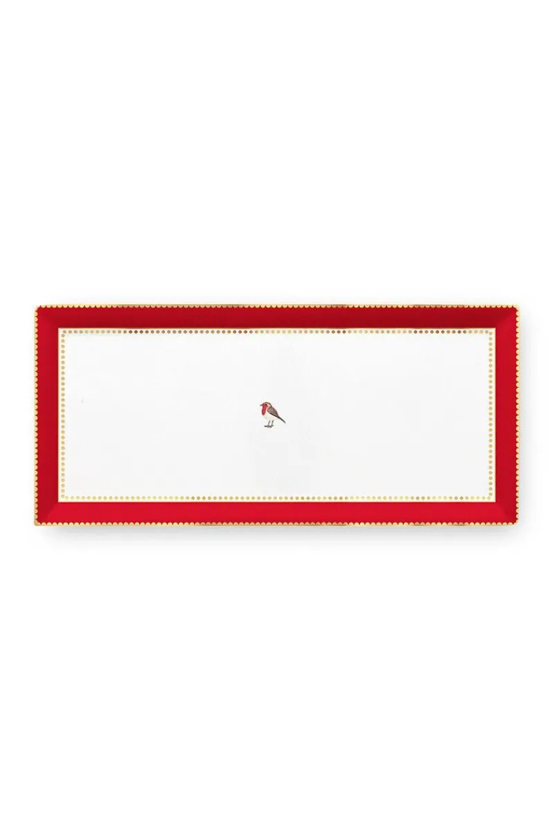 Pip Studio Tortenteller|Love Birds Tortenteller Rechteckig Rot