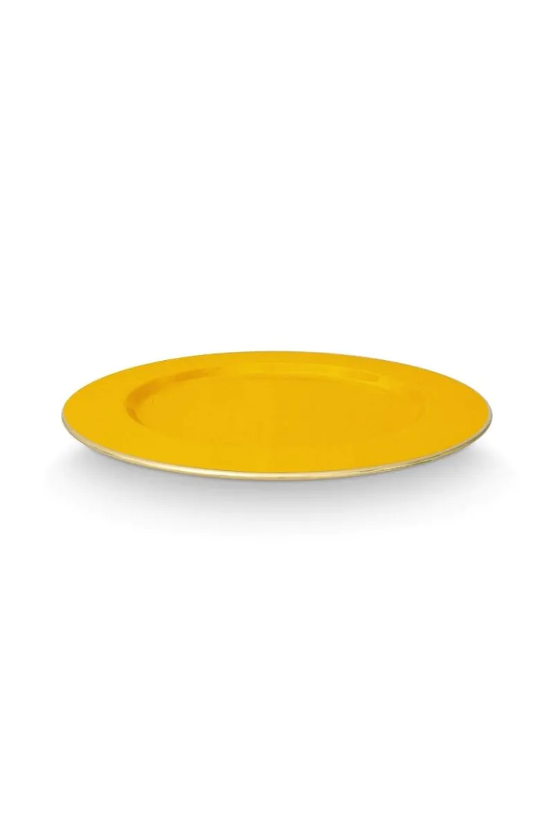 Pip Studio Schalen Und Tabletts|Obstschalen|Metall Schale 32cm Gelb