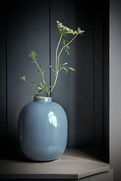 Pip Studio Große Vasen|Metall Vase 32cm Blau