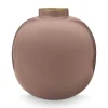 Pip Studio Große Vasen|Metall Vase Braun 23cm