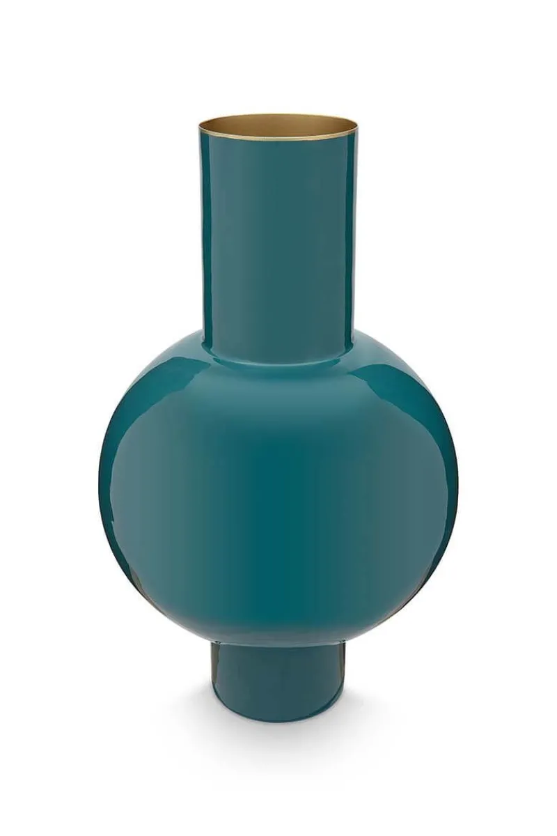 Pip Studio Große Vasen|Metall Vase Dunkel 40cm Grün