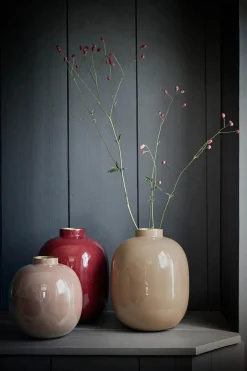 Pip Studio Große Vasen|Metall Vase Dunkel 32cm Rot