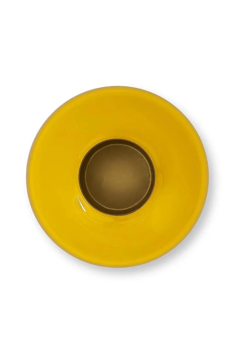Pip Studio Große Vasen|Metall Vase 32cm Gelb