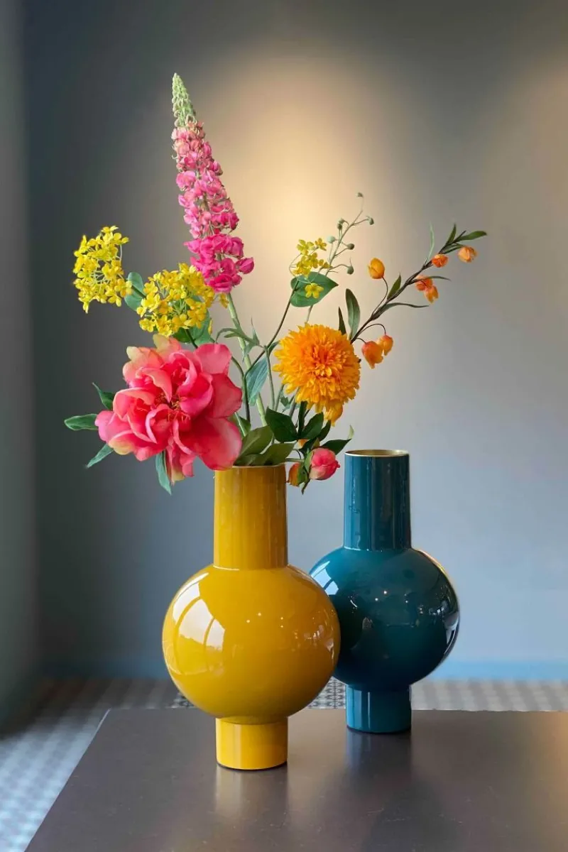 Pip Studio Große Vasen|Metall Vase 40cm Gelb