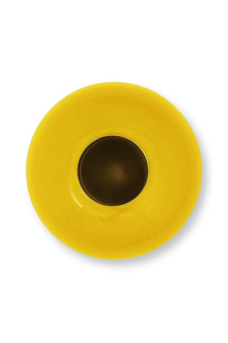 Pip Studio Große Vasen|Metall Vase Gelb 23cm