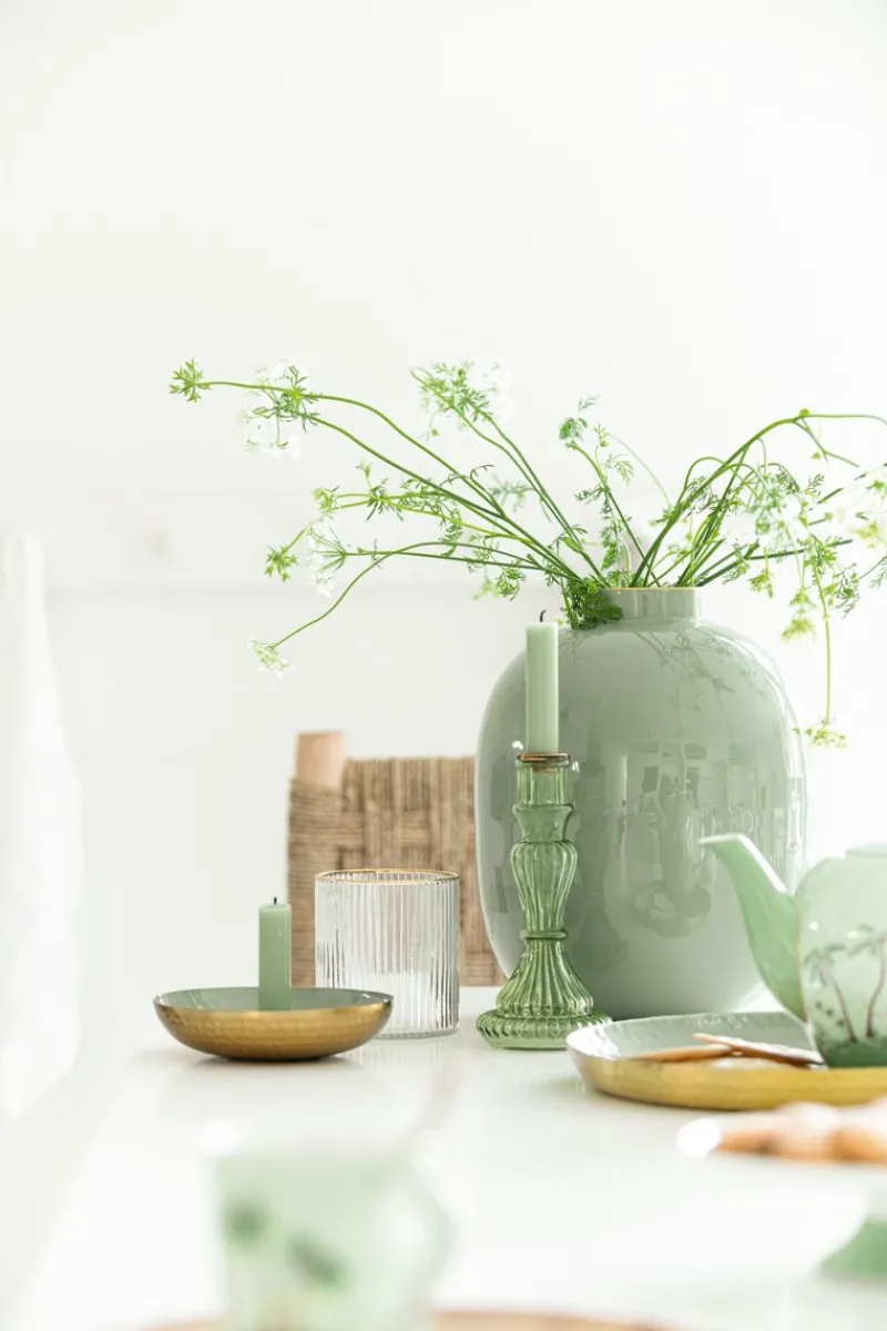 Pip Studio Große Vasen|Metall Vase 32cm Grün