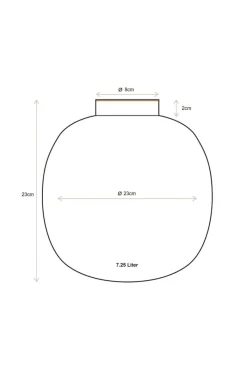 Pip Studio Große Vasen|Metall Vase Hellblau 23cm