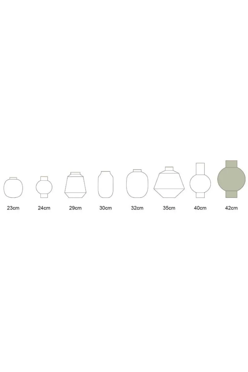 Pip Studio Große Vasen|Metall Vase Hell 42cm Grün