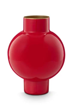 Pip Studio Große Vasen|Metall Vase Klein 24cm Rot