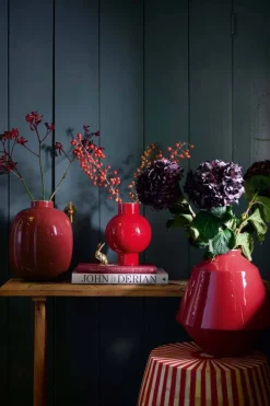 Pip Studio Große Vasen|Metall Vase Klein 24cm Rot