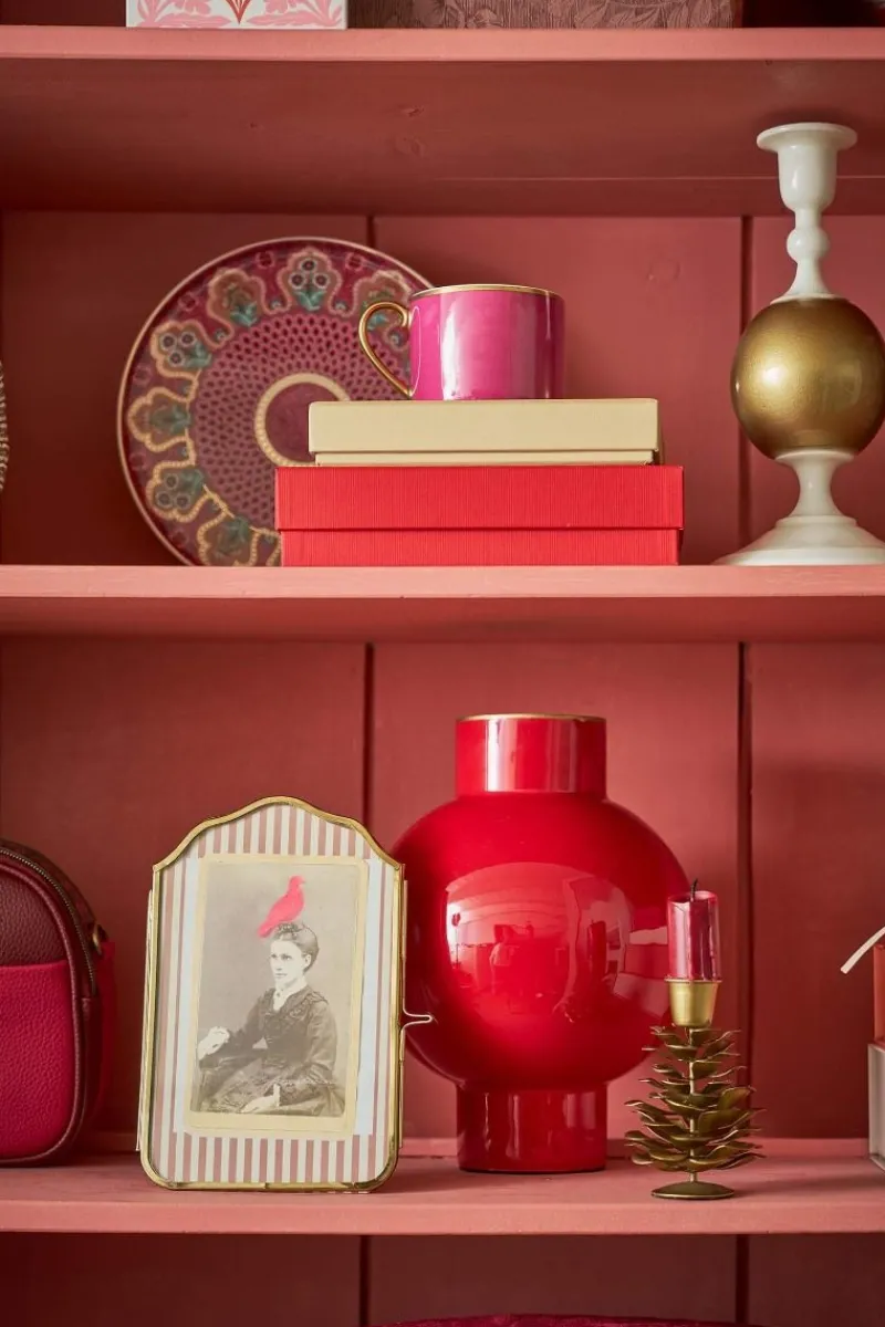 Pip Studio Große Vasen|Metall Vase Klein 24cm Rot