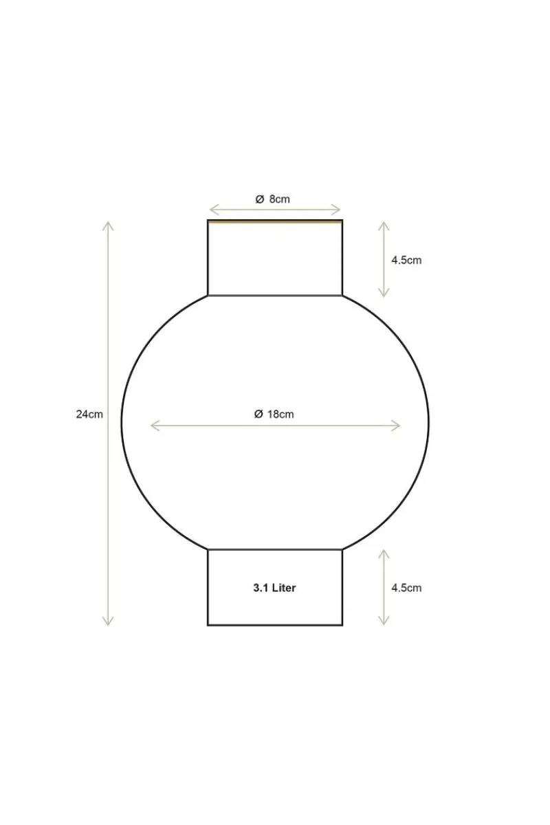 Pip Studio Große Vasen|Metall Vase Klein 24cm Rot