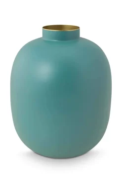 Pip Studio Große Vasen|Metall Vase Matte Hell 32cm Blau