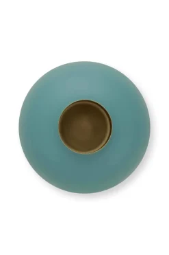 Pip Studio Große Vasen|Metall Vase Matte Hell 32cm Blau