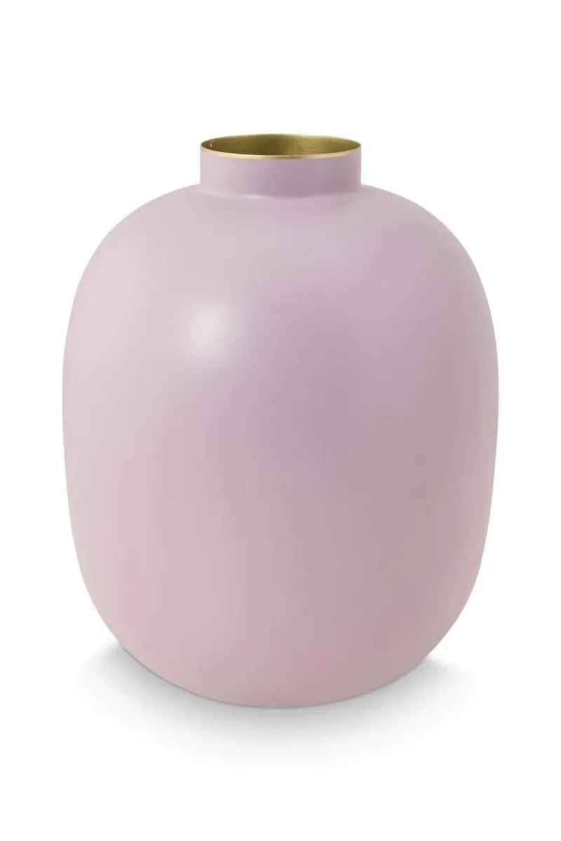 Pip Studio Große Vasen|Metall Vase Matte Lila 32cm Violett
