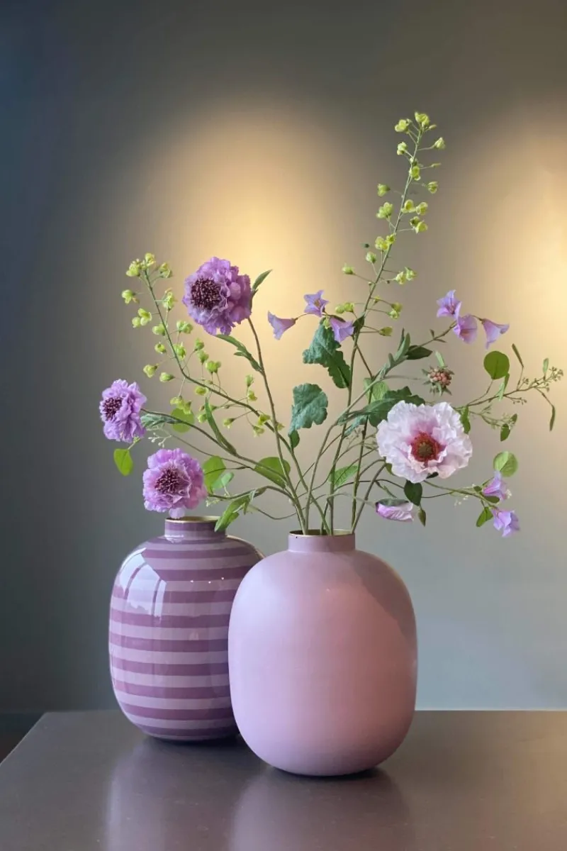 Pip Studio Große Vasen|Metall Vase Matte Lila 32cm Violett