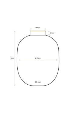 Pip Studio Große Vasen|Metall Vase Matte Lila 32cm Violett