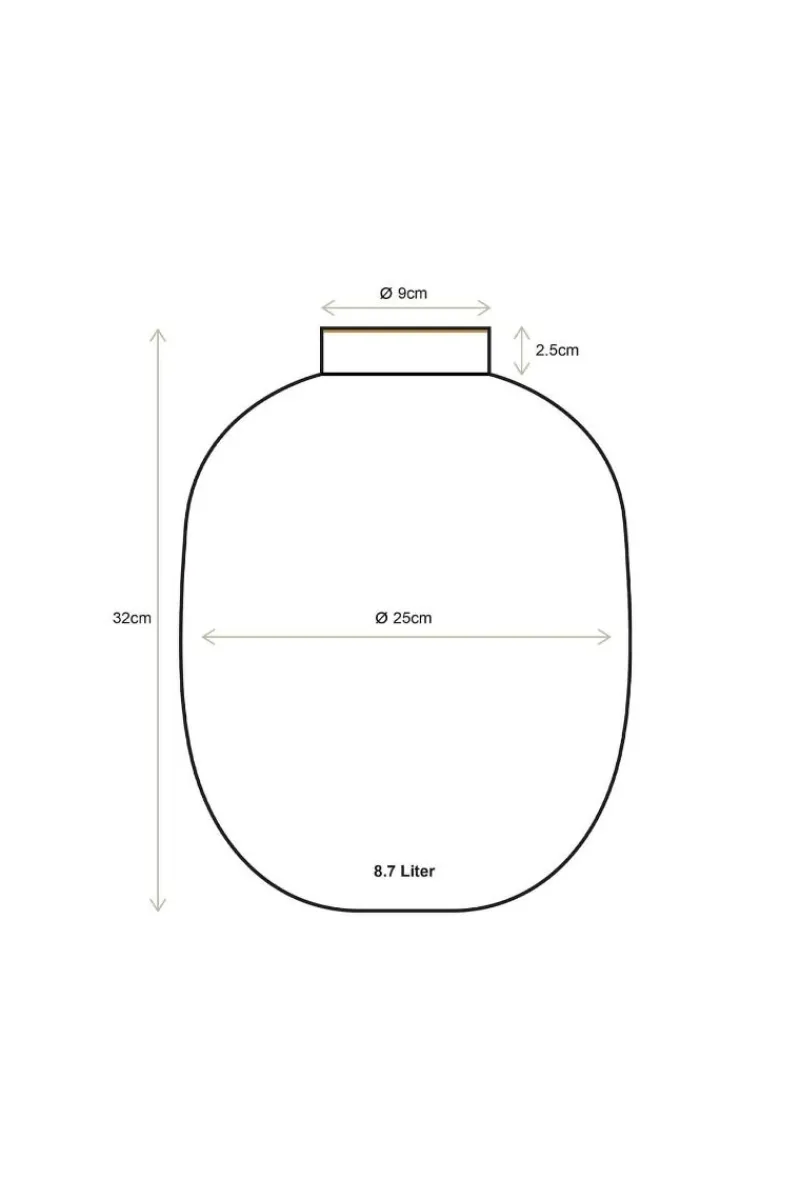 Pip Studio Große Vasen|Metall Vase Matte Lila 32cm Violett