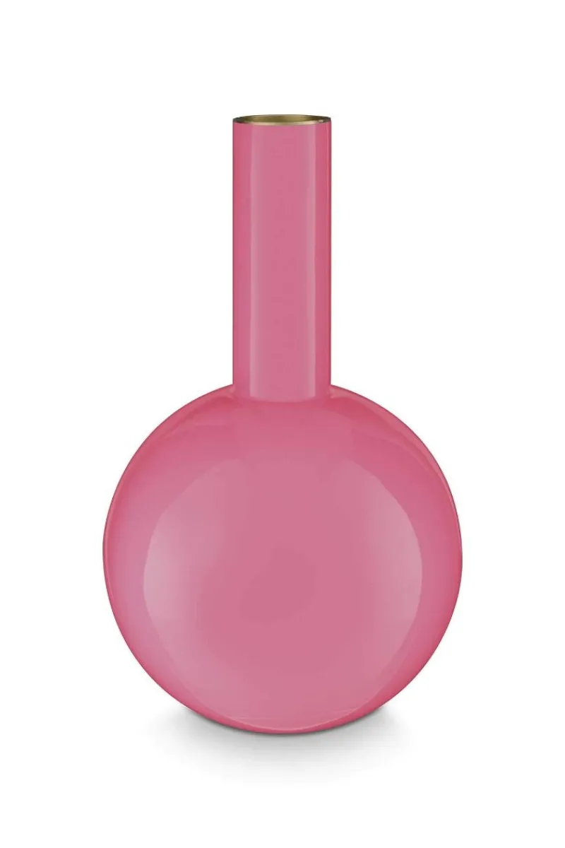 Pip Studio Große Vasen|Metall Vase Mittel Rosa 33cm
