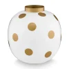 Pip Studio Weihnachten|Große Vasen|Metall Vase Punkte Weiß Gold 23cm