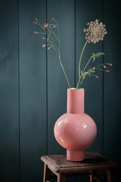 Pip Studio Große Vasen|Metall Vase 40cm Rosa