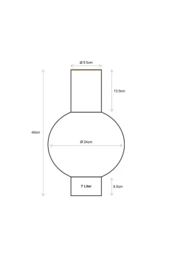 Pip Studio Große Vasen|Metall Vase 40cm Rosa