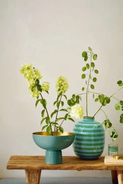 Pip Studio Große Vasen|Metall Vase Stripes 32cm Grün