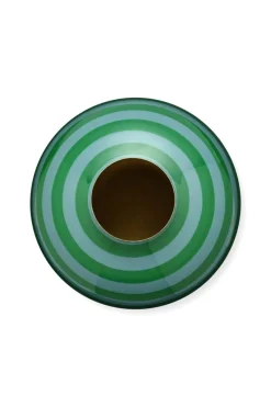 Pip Studio Große Vasen|Metall Vase Stripes 32cm Grün