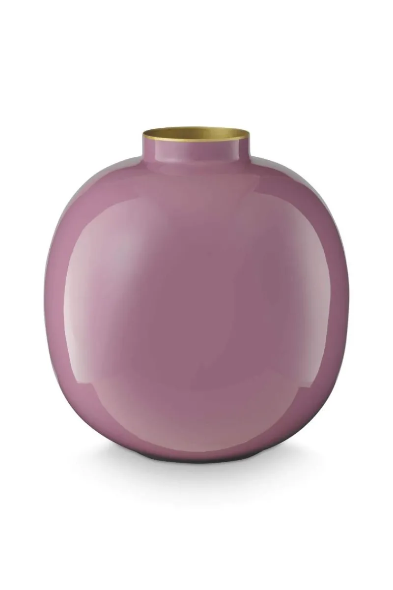 Pip Studio Große Vasen|Metall Vase Violett 23cm